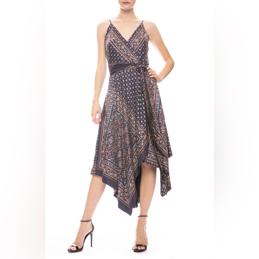 JONATHAN SIMKHAI Scarf Print Wrap Dress - Picture 7 of 13